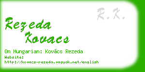 rezeda kovacs business card